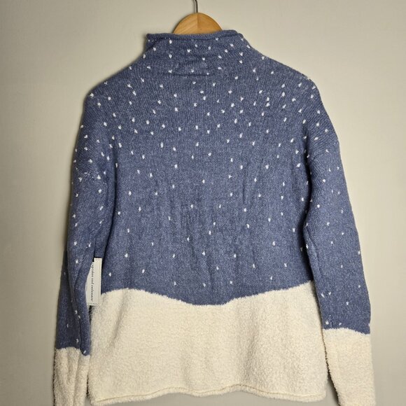 Cupcakes Cashmere Womens Mock Neck Pullover Sweater XTRA-SMALL Winter Landscape - Picture 10 of 10